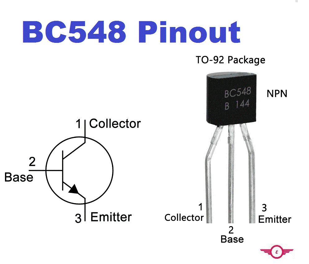 BC548 Transistor pinout