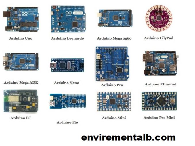 Different types of arduino boards